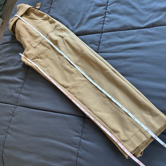 BANANA REPUBLIC Refined Utility Belt Cropped Office Pants 4 Tall Whiskey Brown - Picture 10 of 11